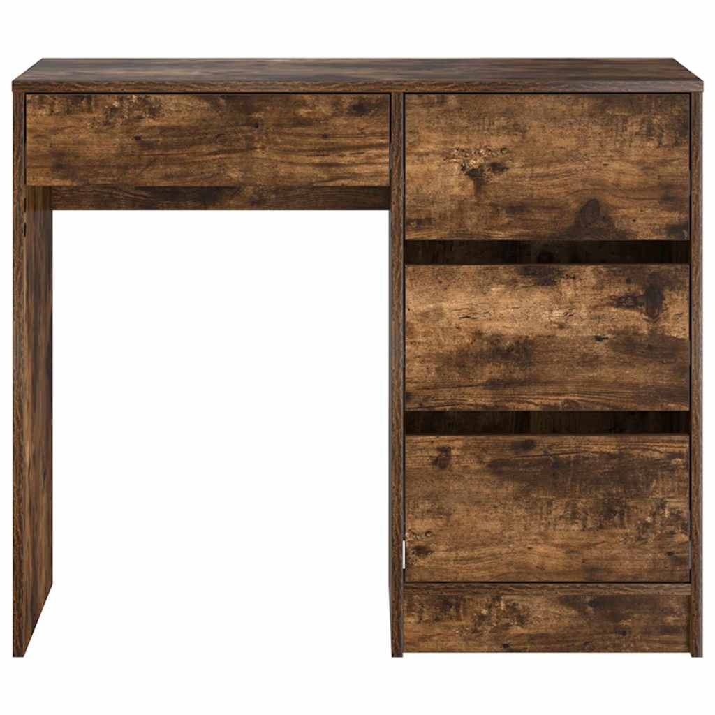 Bord med skuffe Røget eg 90 x 37.5 x 75 cm Konstrueret træ