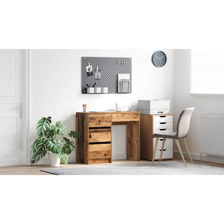 Bord med skuffe Gammelt træ 90 x 37.5 x 75 cm Konstrueret træ