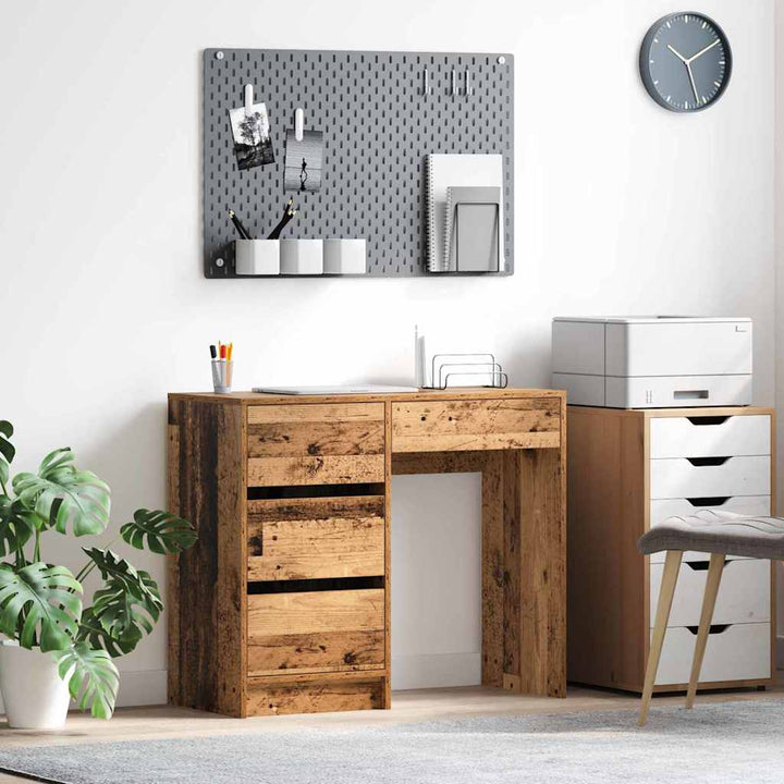 Bord med skuffe Gammelt træ 90 x 37.5 x 75 cm Konstrueret træ