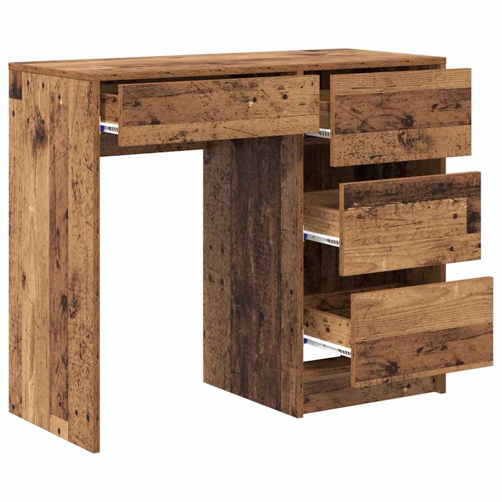 Bord med skuffe Gammelt træ 90 x 37.5 x 75 cm Konstrueret træ