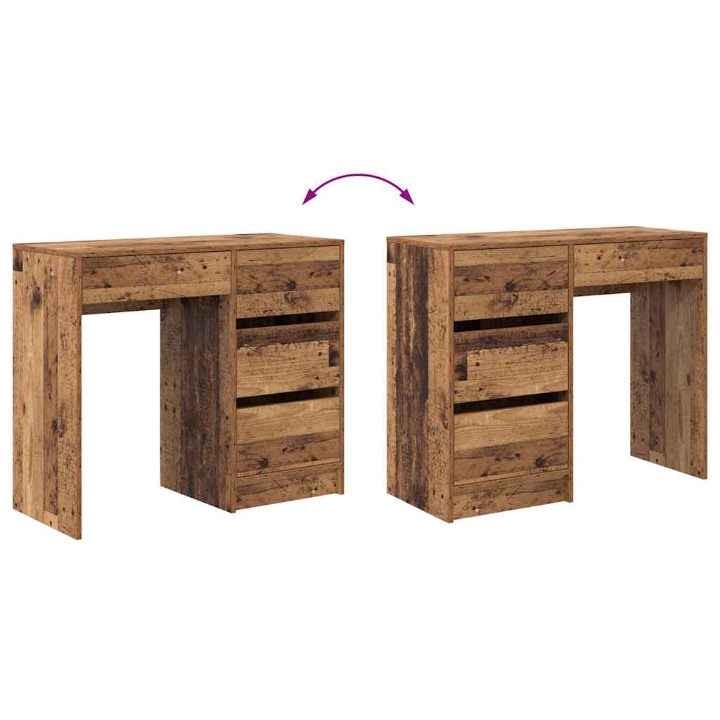 Bord med skuffe Gammelt træ 90 x 37.5 x 75 cm Konstrueret træ