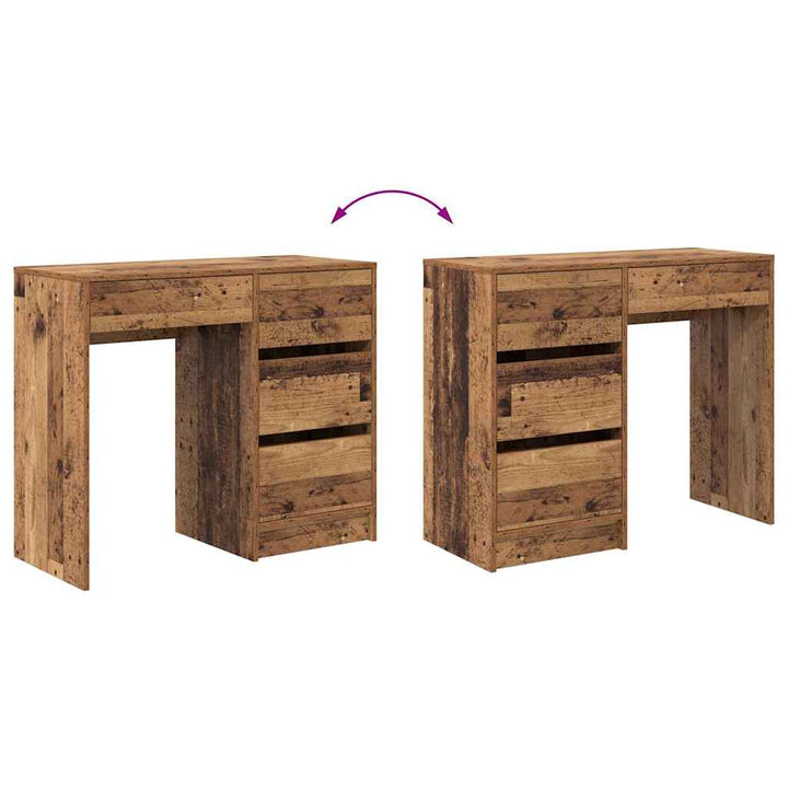 Bord med skuffe Gammelt træ 90 x 37.5 x 75 cm Konstrueret træ