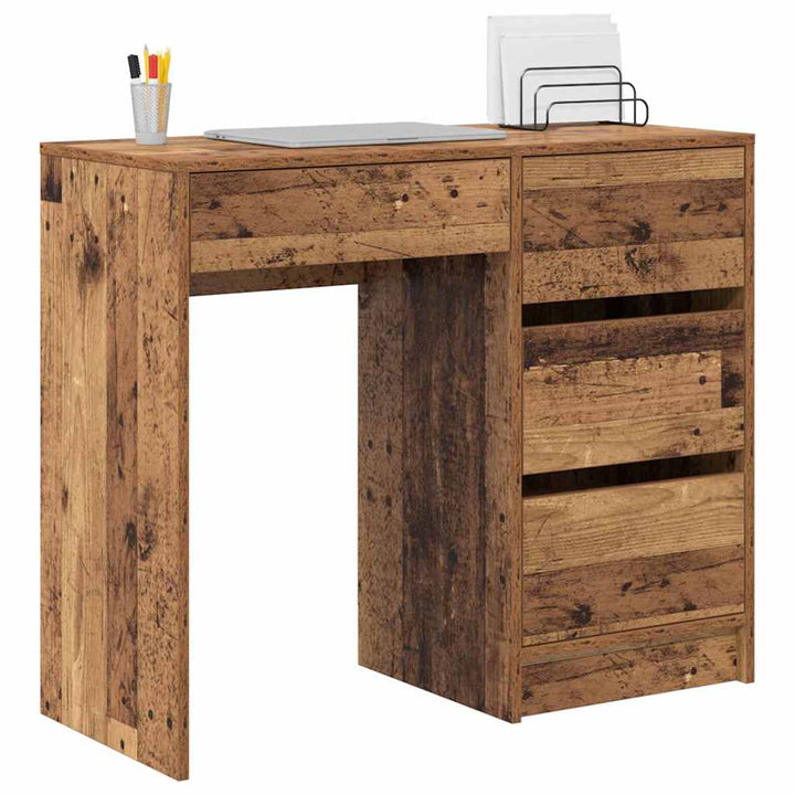Bord med skuffe Gammelt træ 90 x 37.5 x 75 cm Konstrueret træ