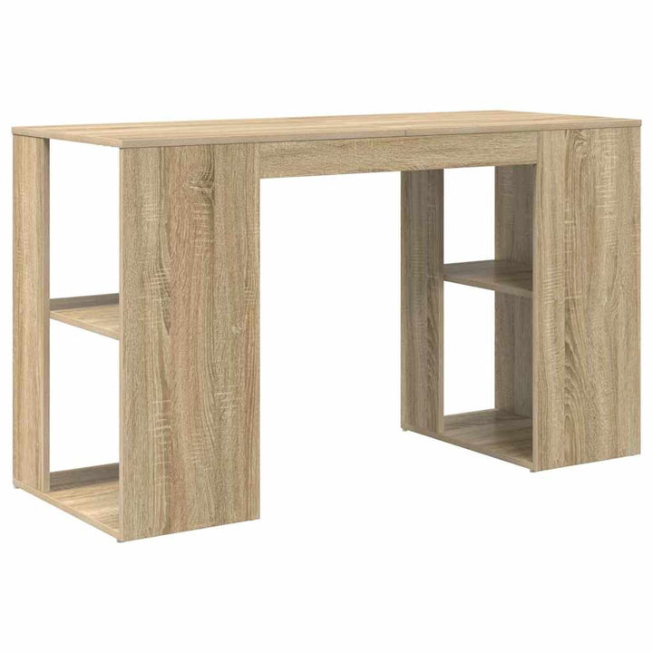 Bord med hylde Sonoma eg 130 x 50,5 x 75 cm Konstrueret træ