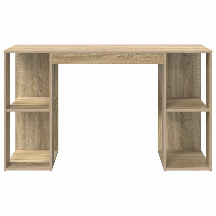 Bord med hylde Sonoma eg 130 x 50,5 x 75 cm Konstrueret træ