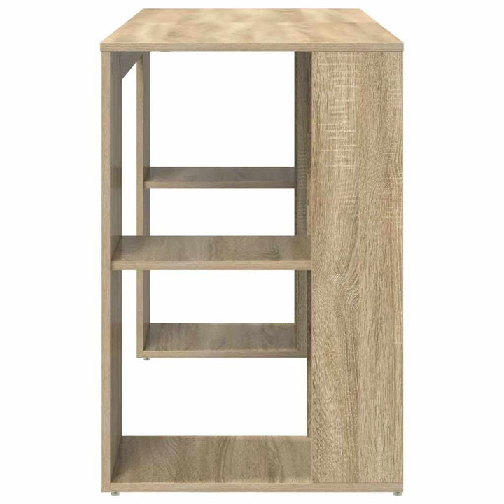 Bord med hylde Sonoma eg 130 x 50,5 x 75 cm Konstrueret træ