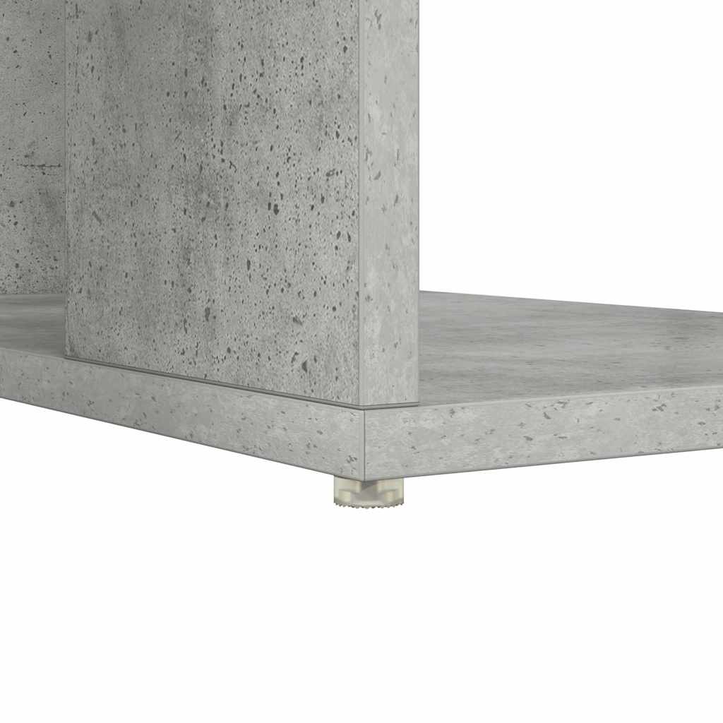 Bord med hylde Beton Grå 130 x 50,5 x 75 cm Konstrueret træ