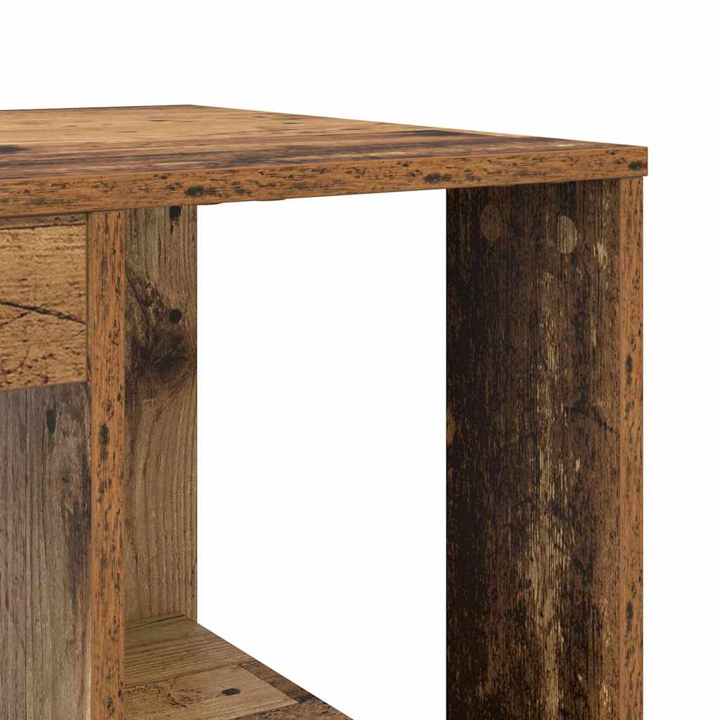 Bord med hylde Gammelt træ 130 x 50,5 x 75 cm Konstrueret træ