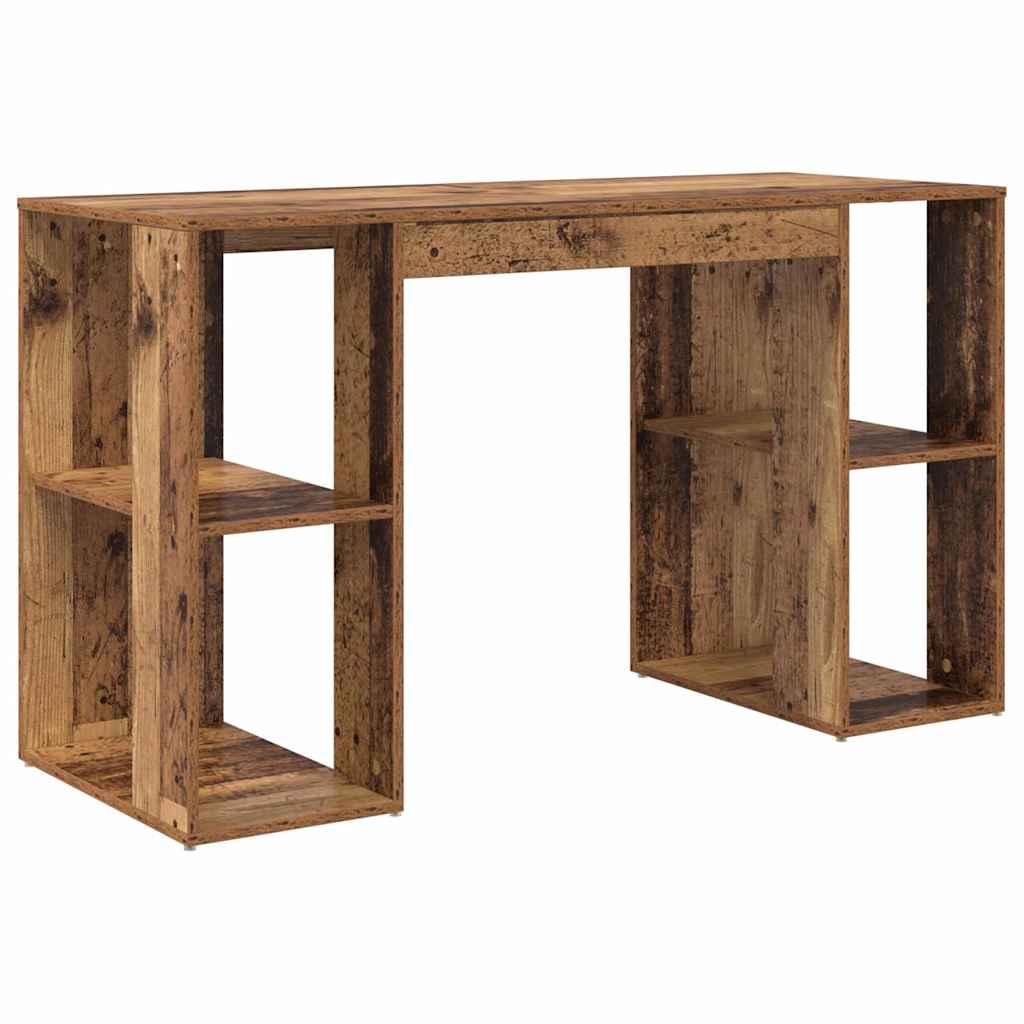 Bord med hylde Gammelt træ 130 x 50,5 x 75 cm Konstrueret træ