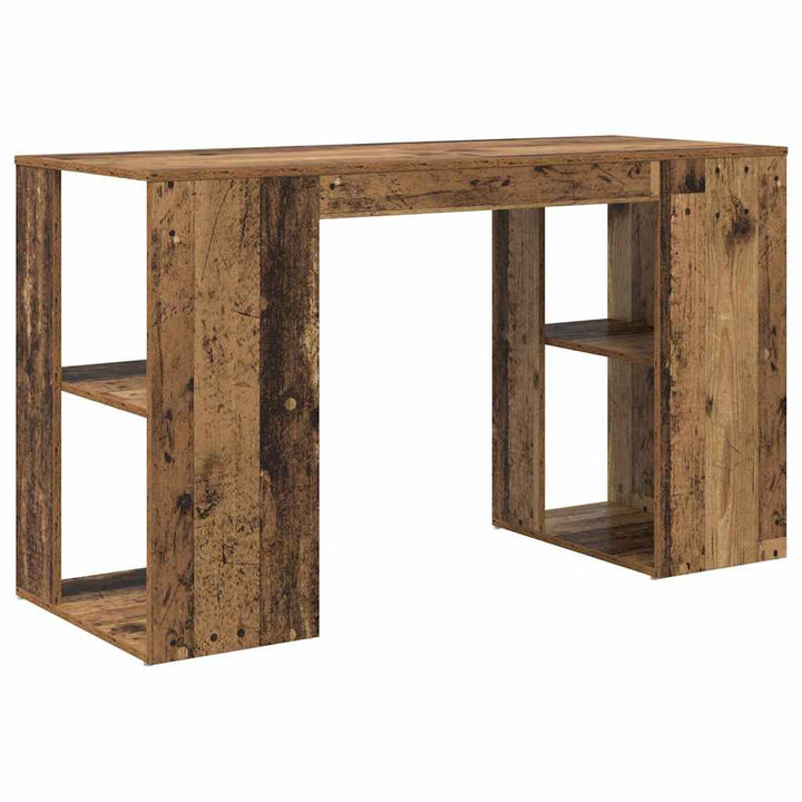 Bord med hylde Gammelt træ 130 x 50,5 x 75 cm Konstrueret træ