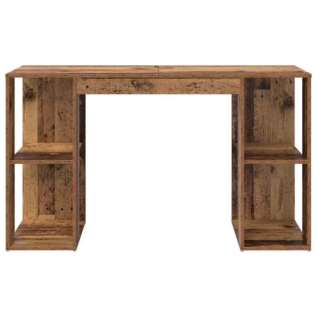 Bord med hylde Gammelt træ 130 x 50,5 x 75 cm Konstrueret træ