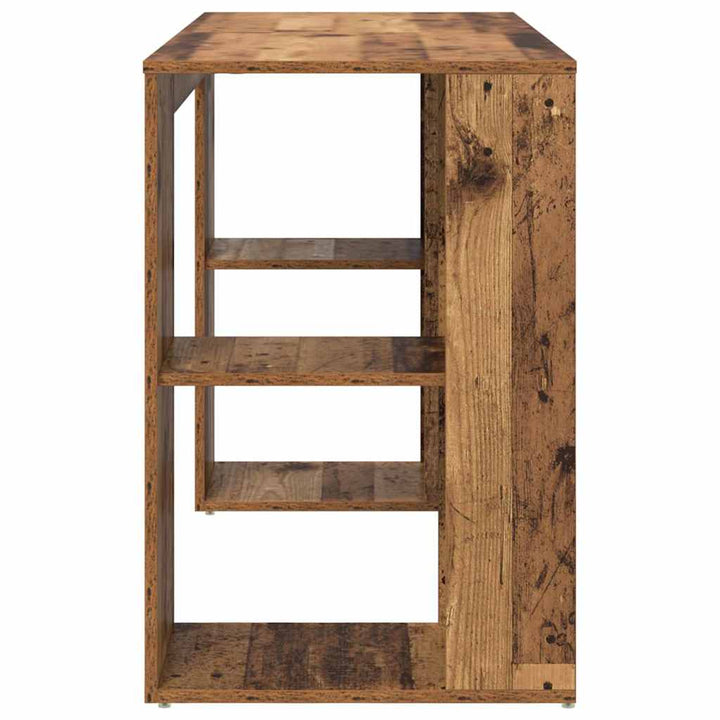 Bord med hylde Gammelt træ 130 x 50,5 x 75 cm Konstrueret træ