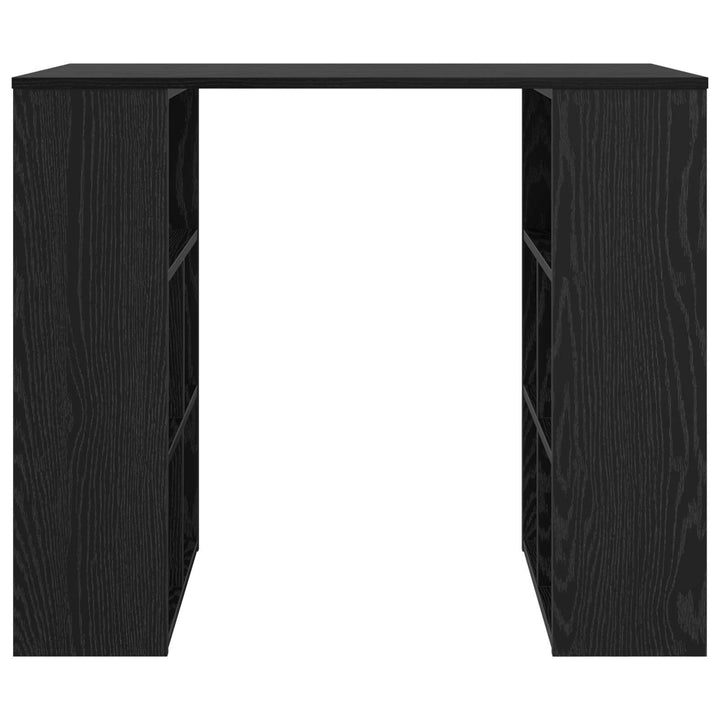 Bord med hylde Sort eg 90 x 50 x 75 cm Konstrueret træ