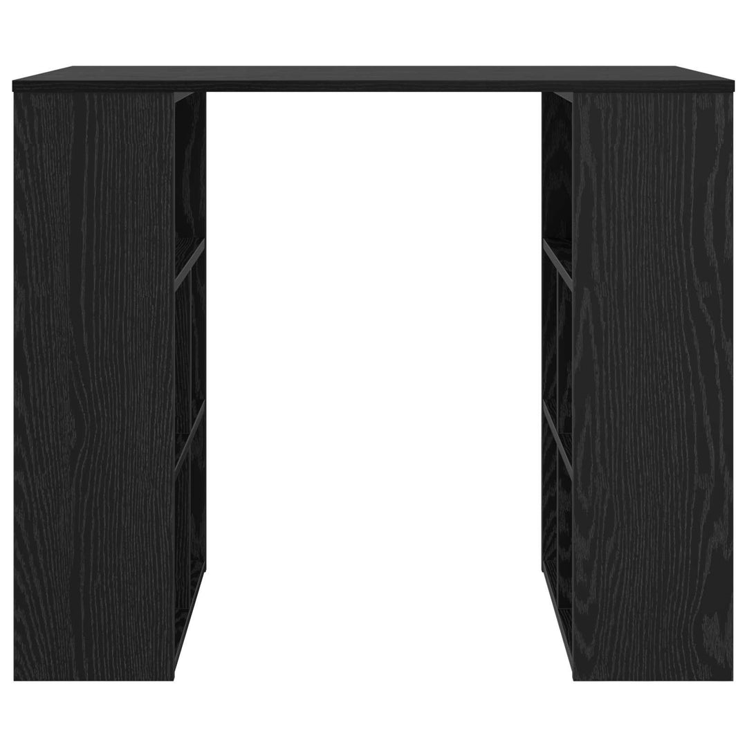 Bord med hylde Sort eg 90 x 50 x 75 cm Konstrueret træ