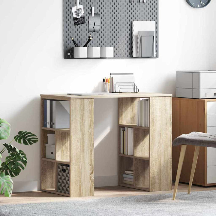 Bord med hylde Sonoma eg 90 x 50 x 75 cm Konstrueret træ