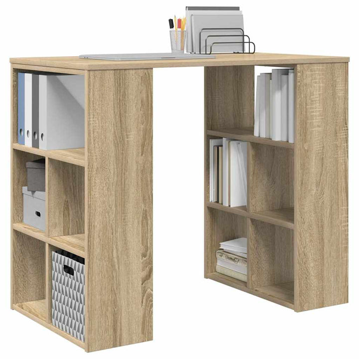Bord med hylde Sonoma eg 90 x 50 x 75 cm Konstrueret træ