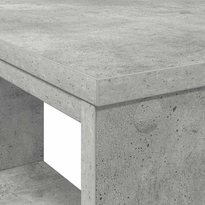 Bord med hylde Beton Grå 90 x 50 x 75 cm Konstrueret træ
