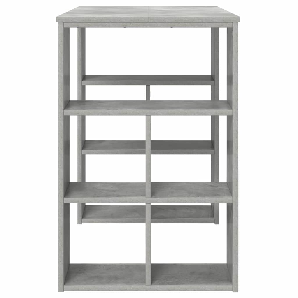 Bord med hylde Beton Grå 90 x 50 x 75 cm Konstrueret træ
