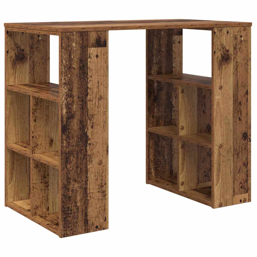 Bord med hylde Gammelt træ 90 x 50 x 75 cm Konstrueret træ
