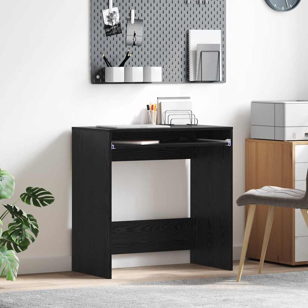 Bord med skuffe Sort eg 77,5 x 43 x 79 cm Konstrueret træ