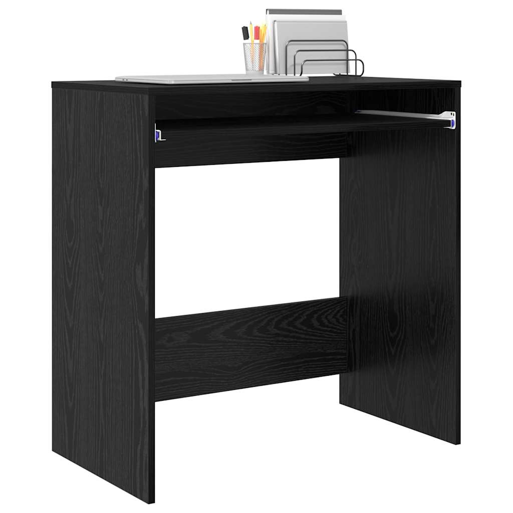 Bord med skuffe Sort eg 77,5 x 43 x 79 cm Konstrueret træ