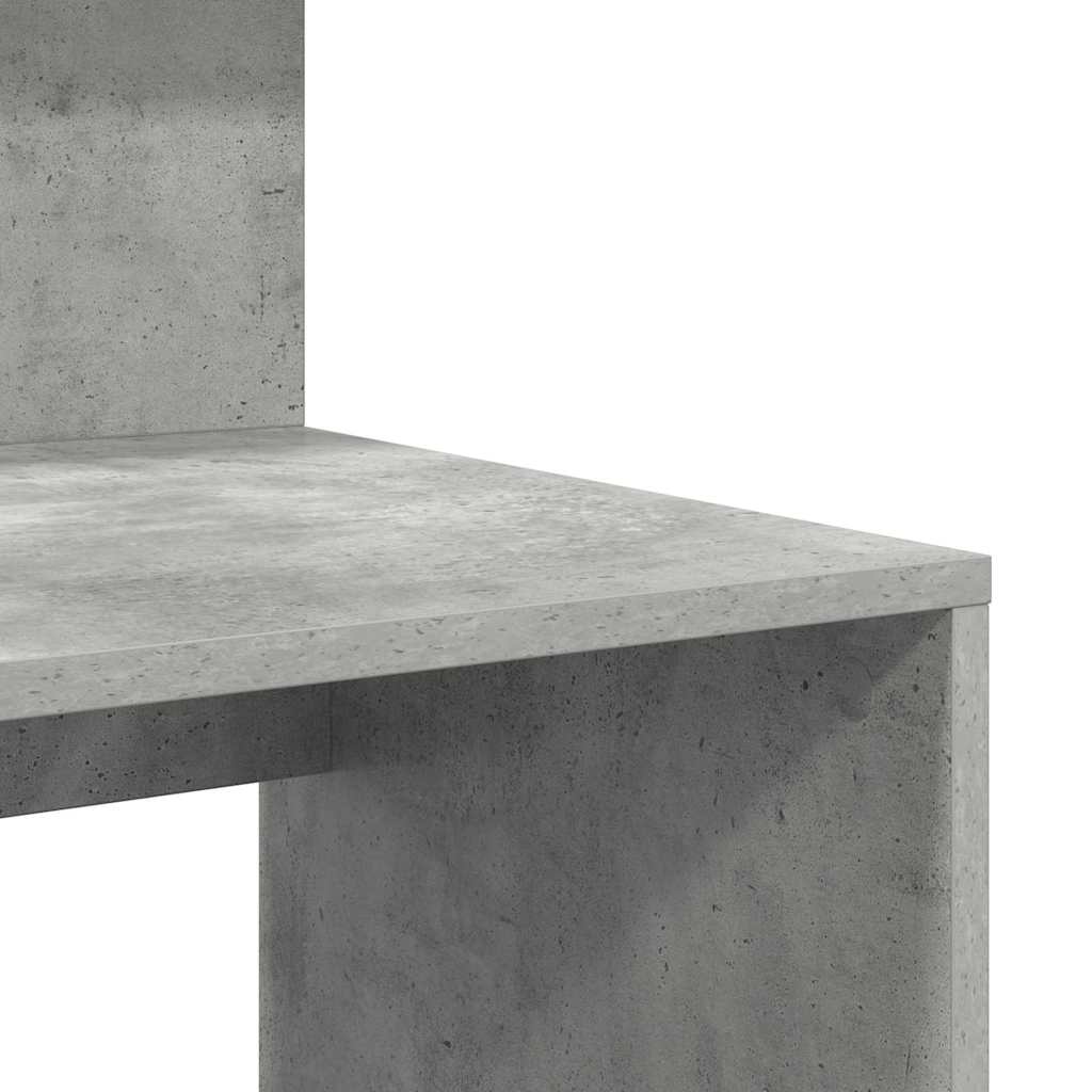Bord med hylde Beton Grå 90 x 48 x 101,5 cm Konstrueret træ