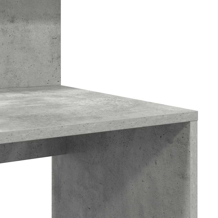 Bord med hylde Beton Grå 90 x 48 x 101,5 cm Konstrueret træ