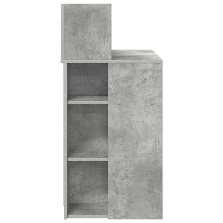 Bord med hylde Beton Grå 90 x 48 x 101,5 cm Konstrueret træ