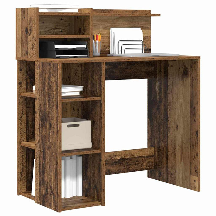 Bord med hylde Gammelt træ 90 x 48 x 101,5 cm Konstrueret træ