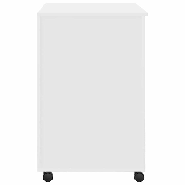Skrivebord med Hjul Hvid Konstrueret træ 91 x 50 x 77 cm