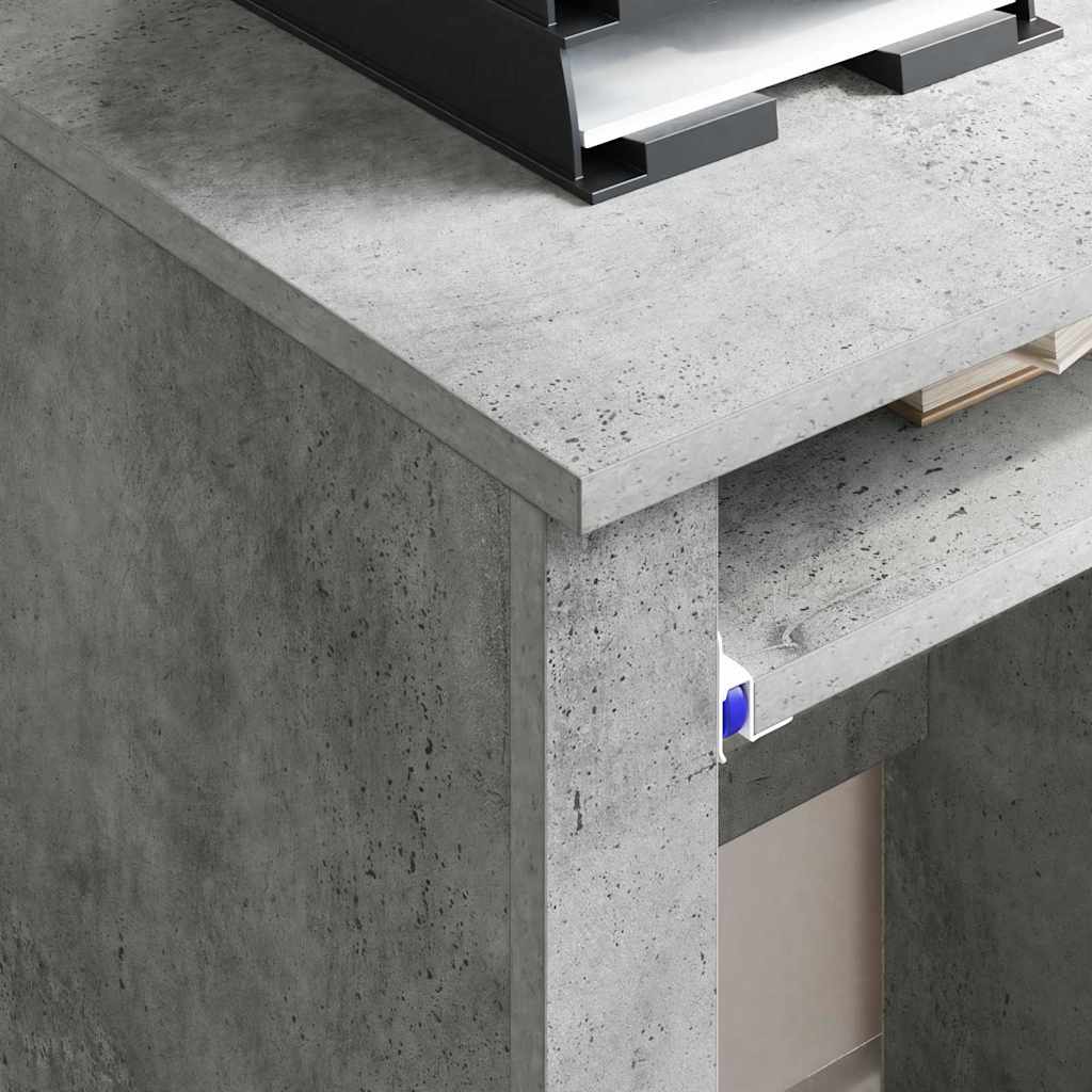 Skrivebord med Hjul Beton Grå Konstrueret træ 91 x 50 x 77 cm