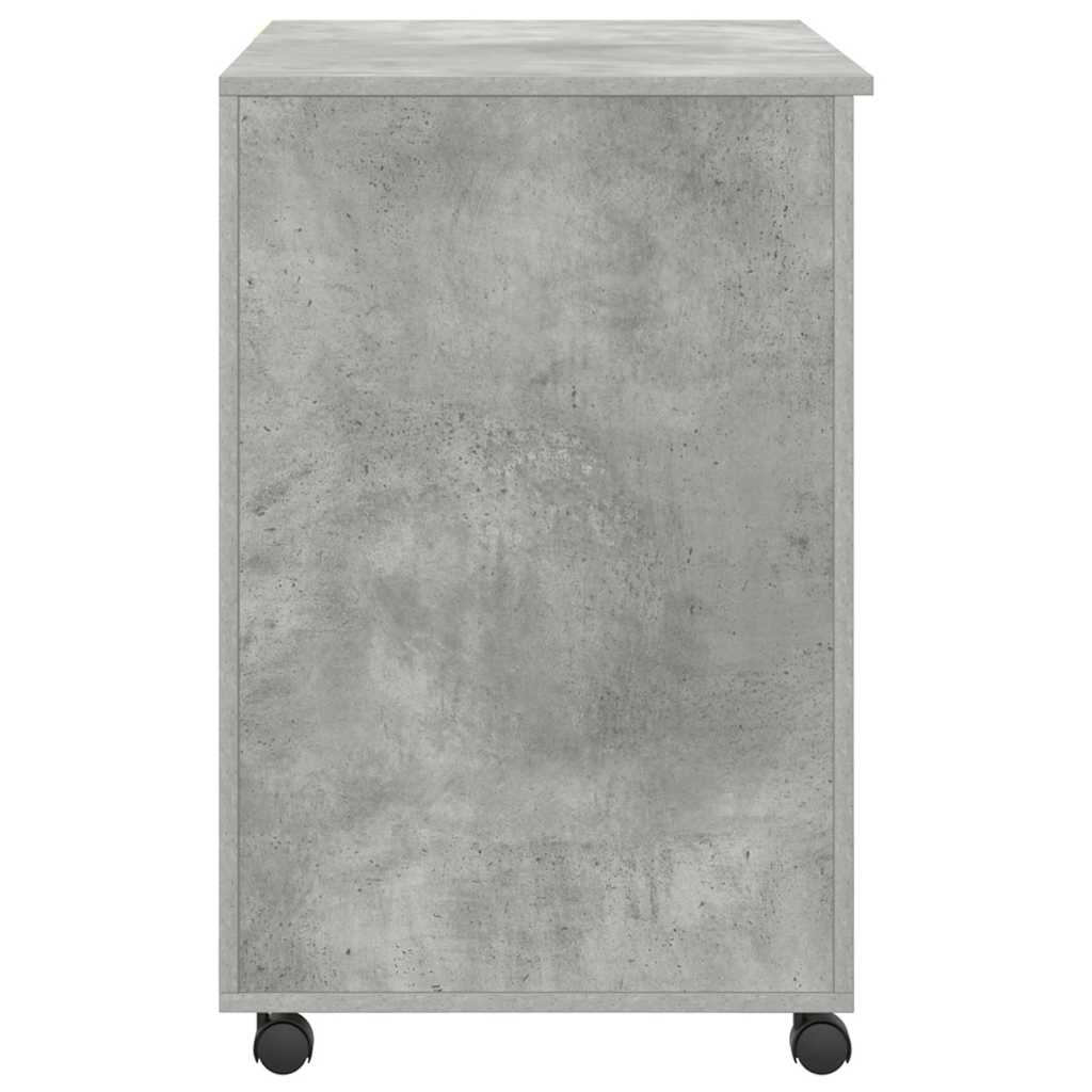 Skrivebord med Hjul Beton Grå 91 x 50 x 77 cm Konstrueret træ