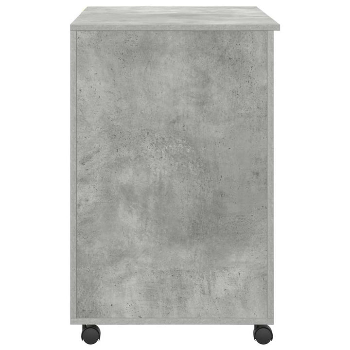 Skrivebord med Hjul Beton Grå Konstrueret træ 91 x 50 x 77 cm