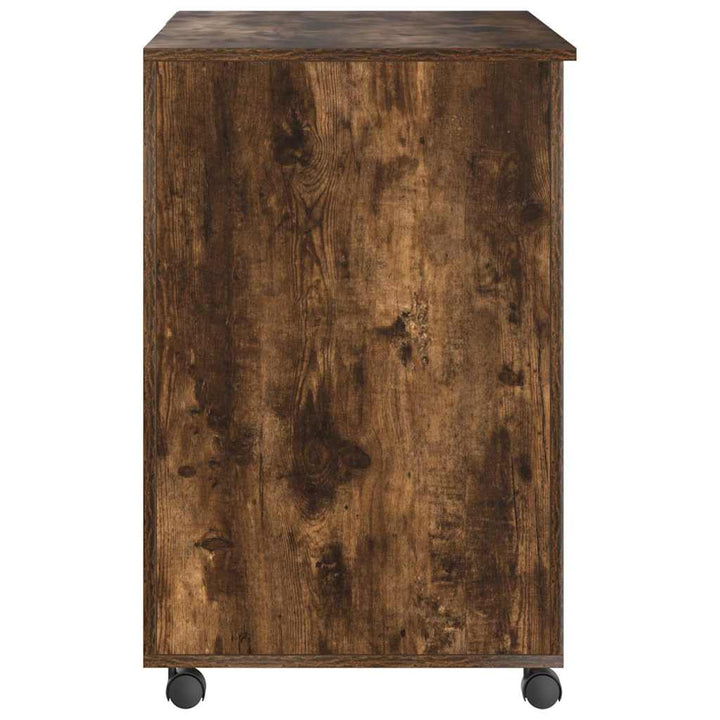 Skrivebord med Hjul Røget eg 91 x 50 x 77 cm Konstrueret træ