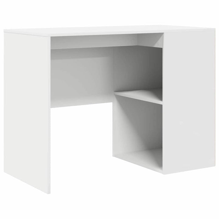 Bord med hylde Hvid 102 x 50 x 75 cm Konstrueret træ