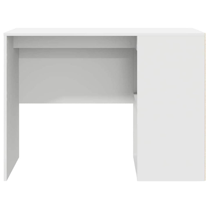 Bord med hylde Hvid 102 x 50 x 75 cm Konstrueret træ