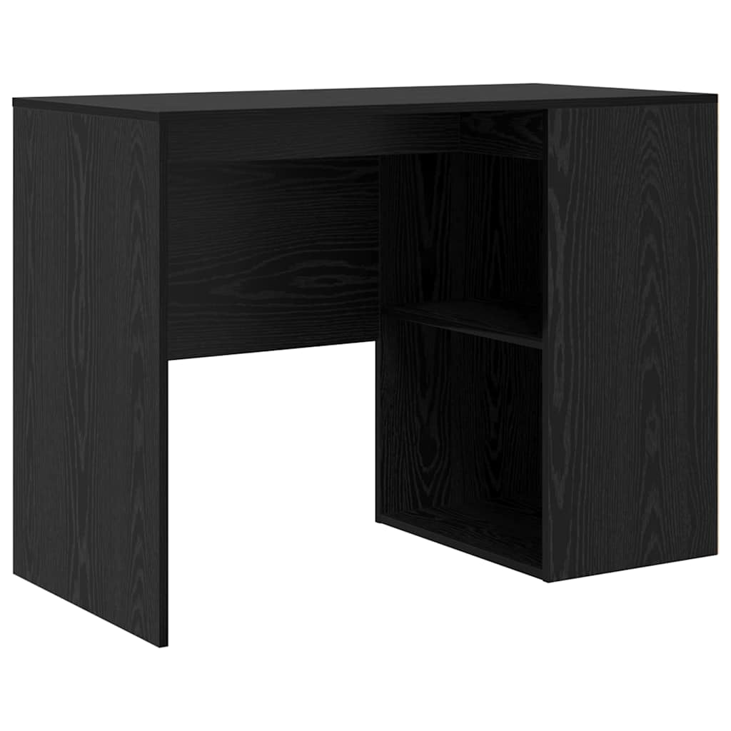 Bord med hylde Sort eg 102 x 50 x 75 cm Konstrueret træ
