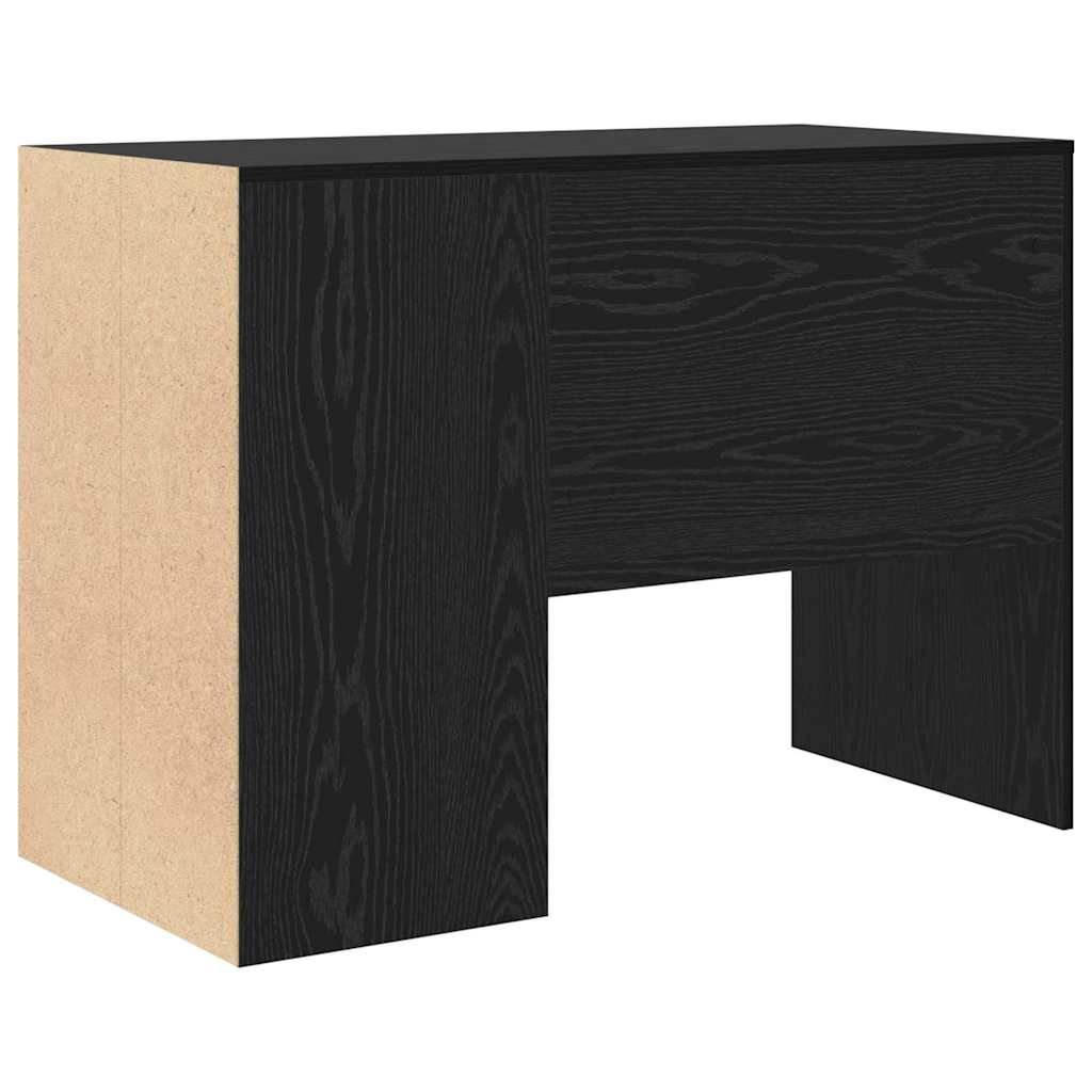 Bord med hylde Sort eg 102 x 50 x 75 cm Konstrueret træ