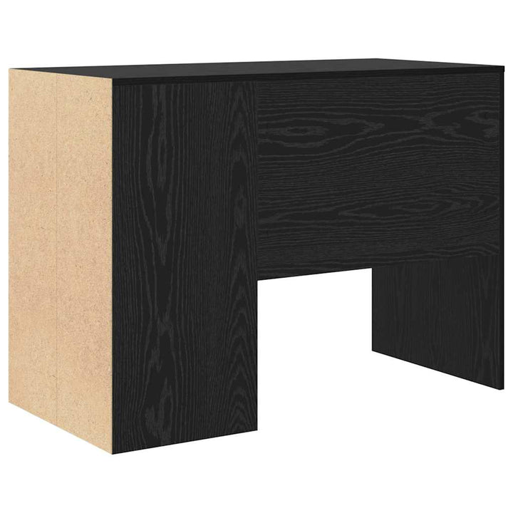 Bord med hylde Sort eg 102 x 50 x 75 cm Konstrueret træ