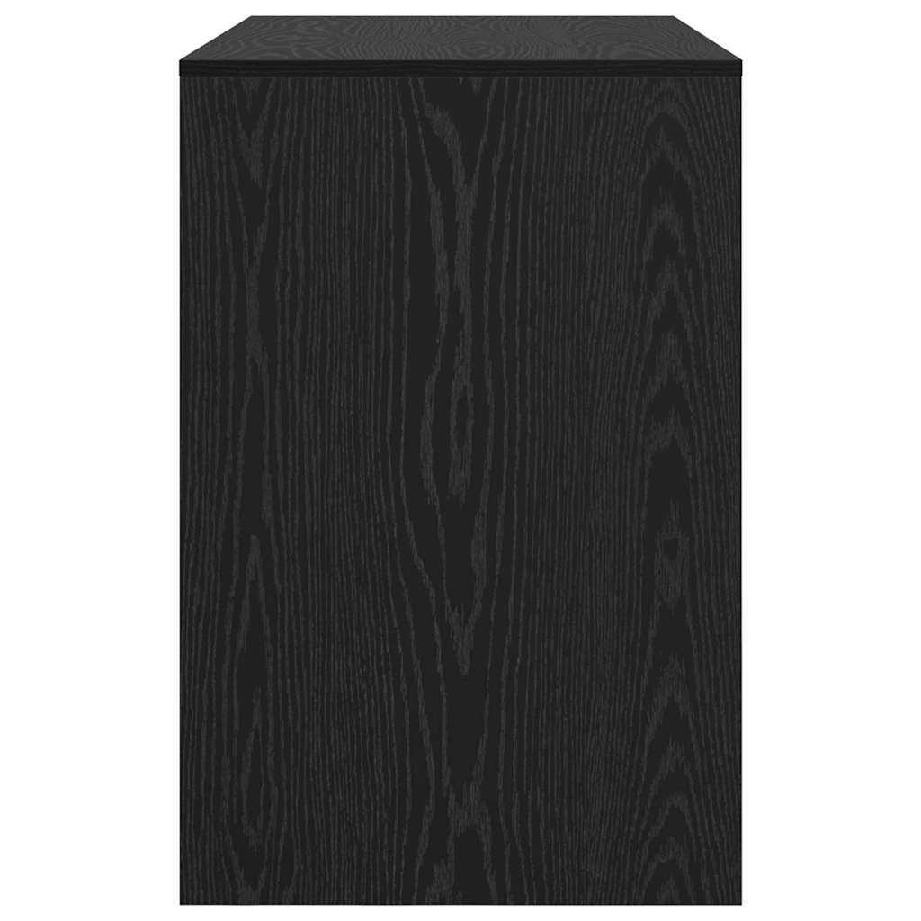Bord med hylde Sort eg 102 x 50 x 75 cm Konstrueret træ