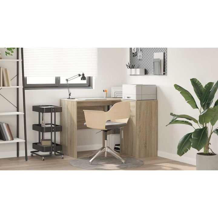 Bord med hylde Sonoma eg 102 x 50 x 75 cm Konstrueret træ