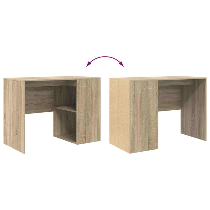 Bord med hylde Sonoma eg 102 x 50 x 75 cm Konstrueret træ