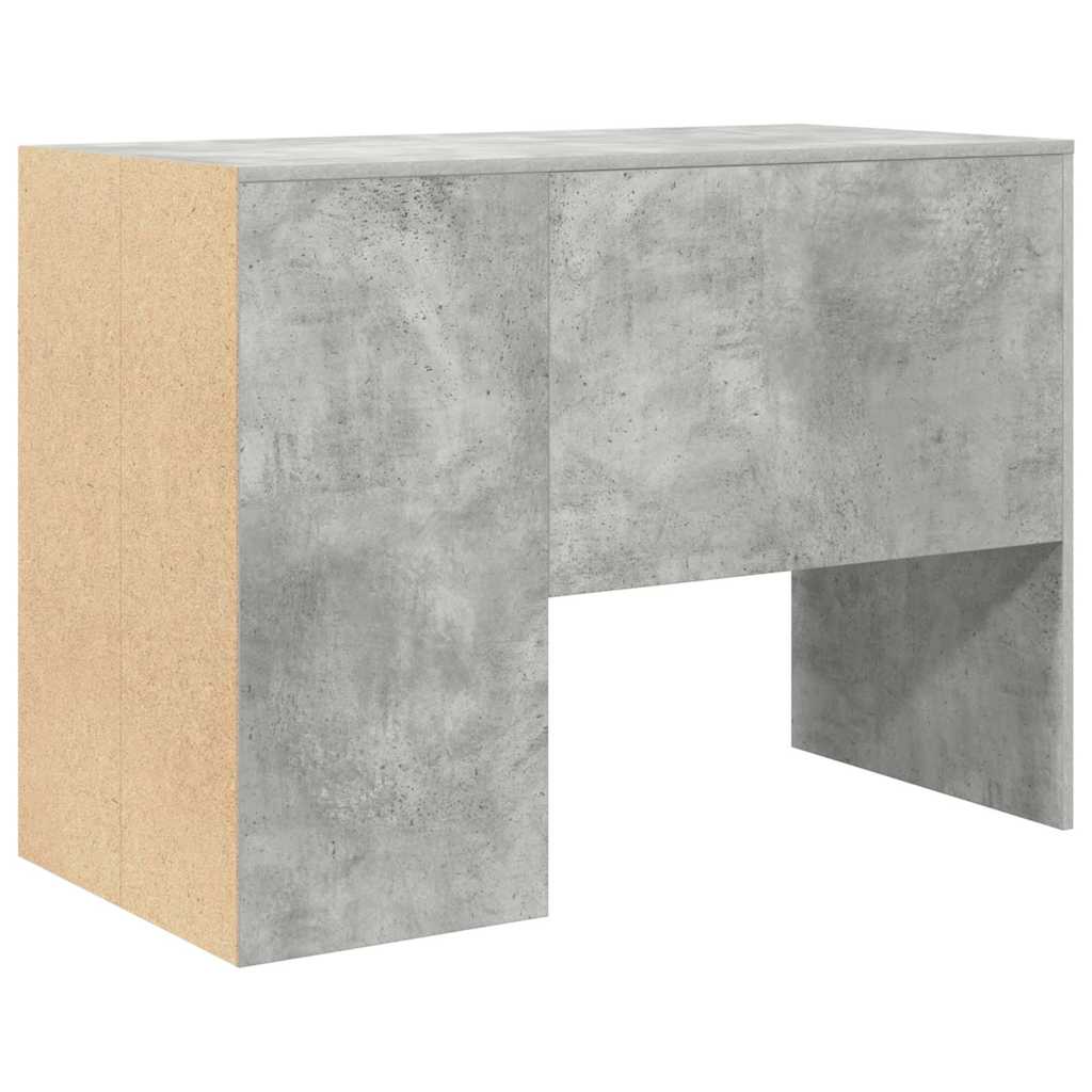 Bord med hylde Beton Grå 102 x 50 x 75 cm Konstrueret træ