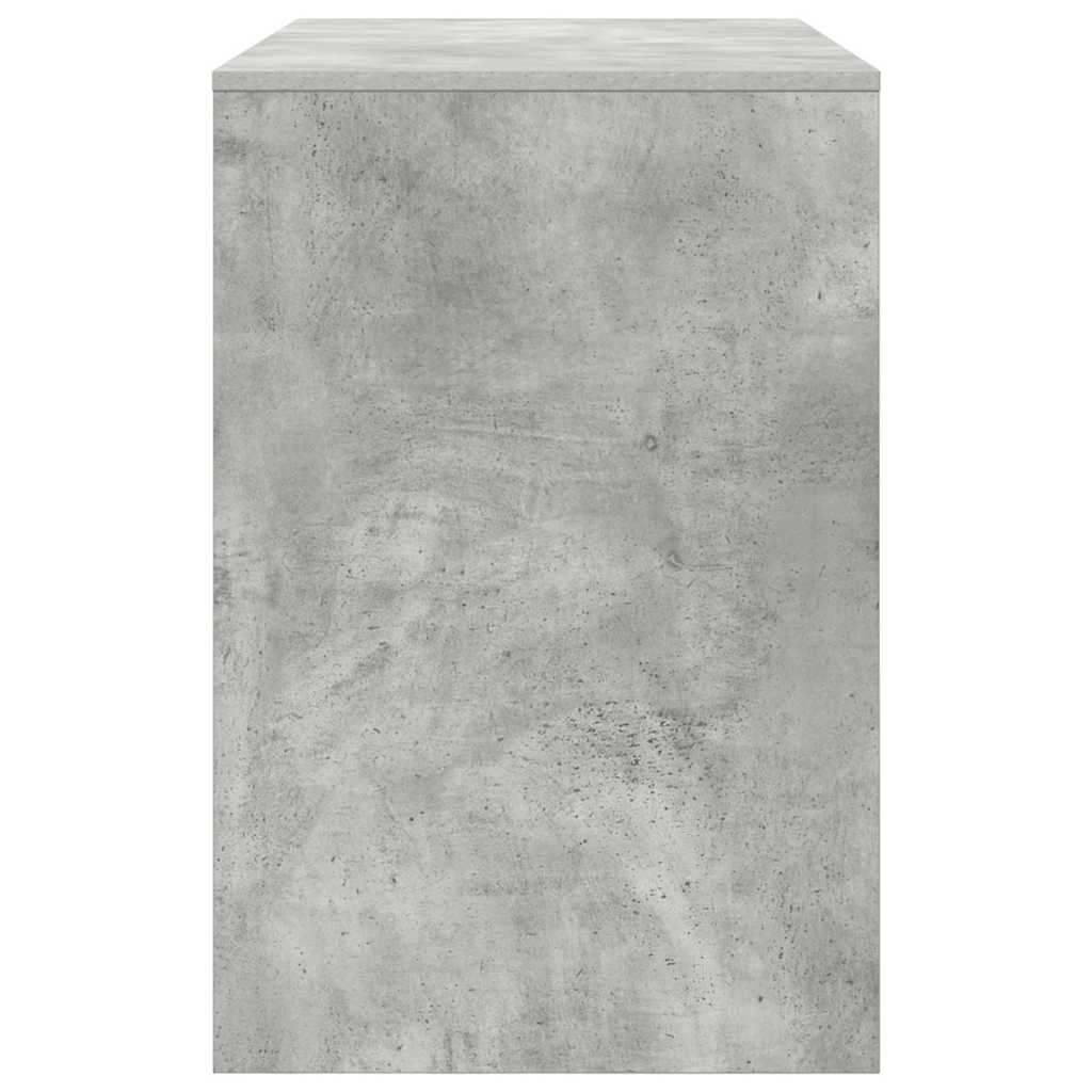Bord med hylde Beton Grå 102 x 50 x 75 cm Konstrueret træ