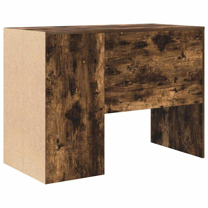 Bord med hylde Røget eg 102 x 50 x 75 cm Konstrueret træ