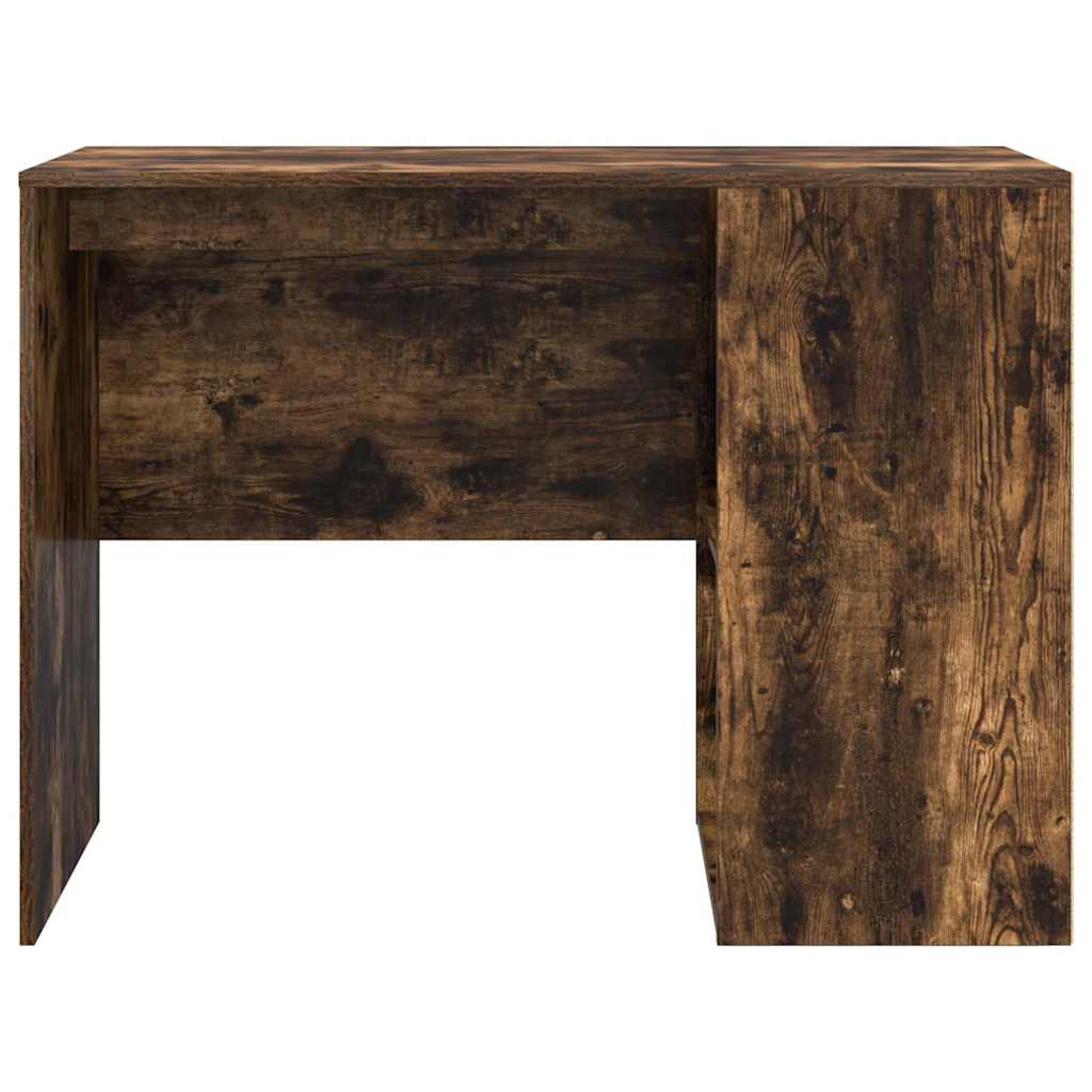 Bord med hylde Røget eg 102 x 50 x 75 cm Konstrueret træ