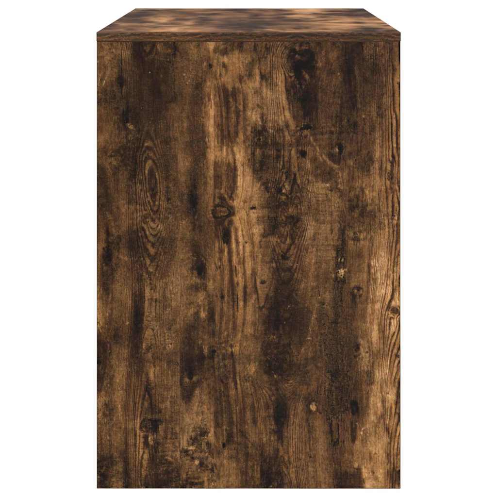 Bord med hylde Røget eg 102 x 50 x 75 cm Konstrueret træ