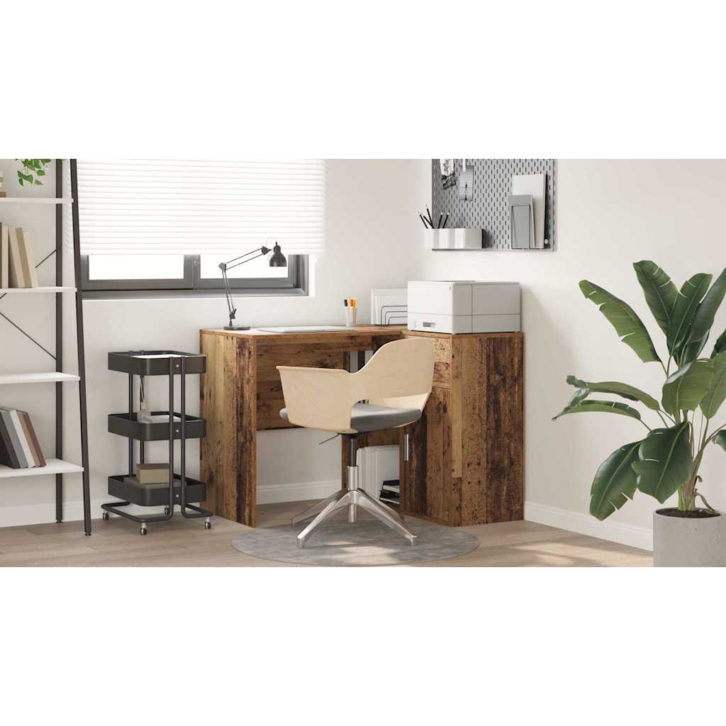 Bord med hylde Gammelt træ 102 x 50 x 75 cm Konstrueret træ