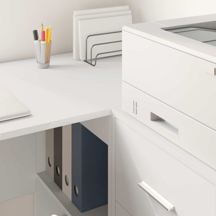 Sideboard med skuffe Hvid 38 x 34 x 75 cm