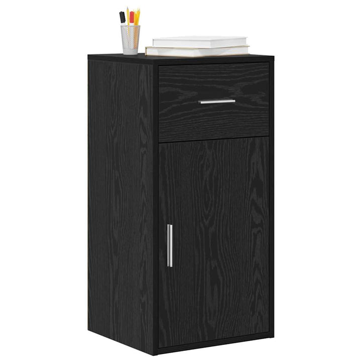 Sideboard med skuffe Sort eg 38 x 34 x 75 cm